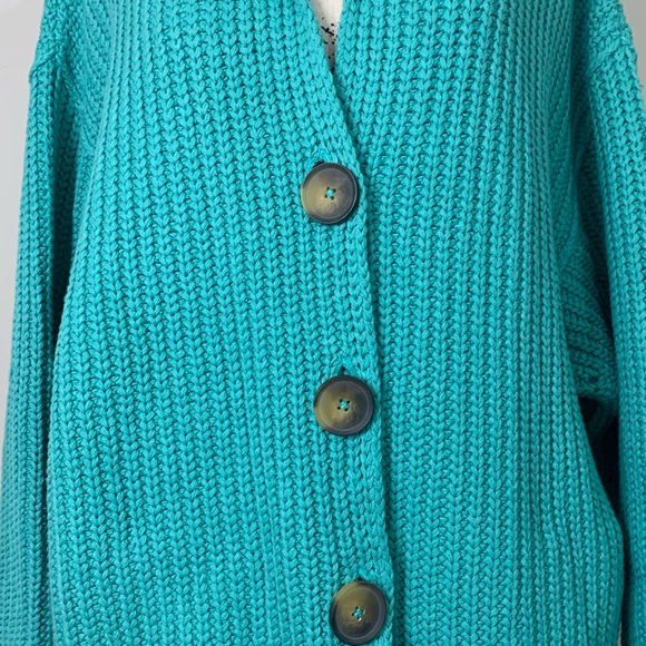 Free People Swim Too Deep Cardi Color Turquoise Size: XS - Picture 8 of 16